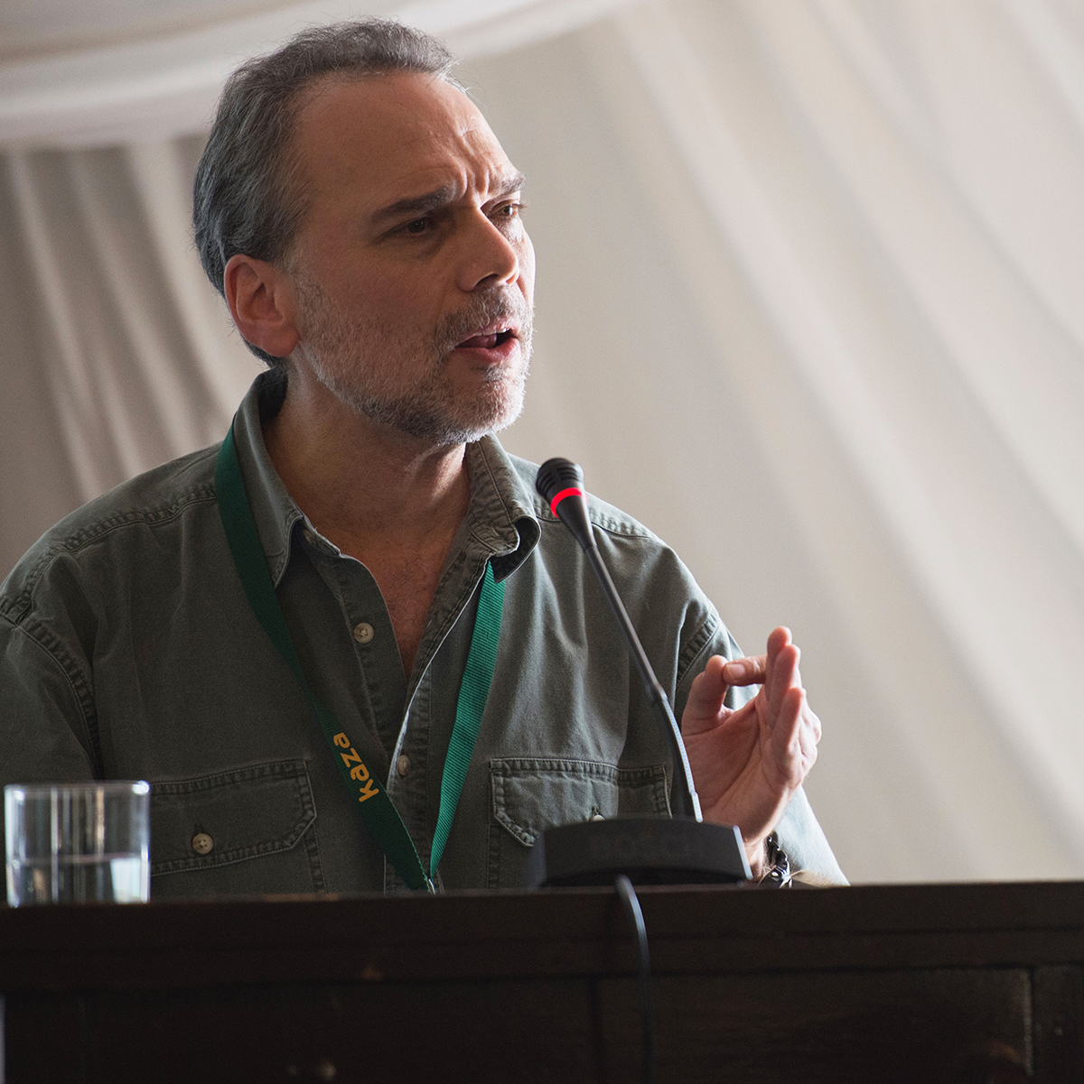 Steven Osofsky speaking at a conference at KAZA in Africa