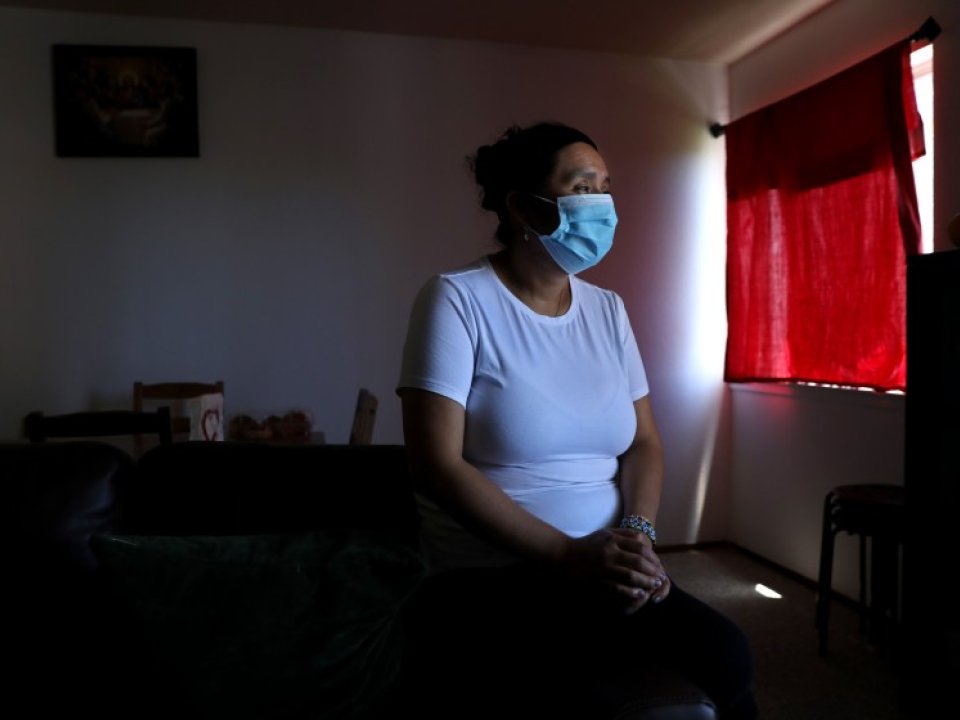 Elsa Hernandez, a mother of two children, lives with her husband in a two bedroom apartment paying $2613 a month in rent in the Mission District in San Francisco. (Gary Coronado/Los Angeles Times)
