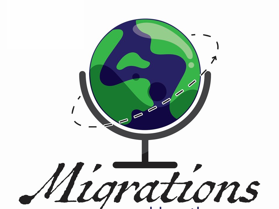 Migrations: A World on the Move cover art with globe graphic