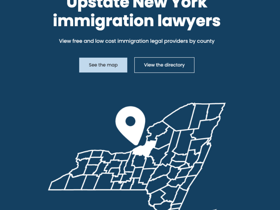 The interactive map created by the Farmworker Legal Assistance Clinic and I-ARC allows users to find legal services in their county.