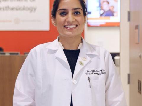 Gunisha Kaur in white doctor coat