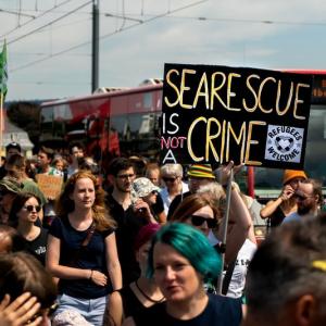 Sea Rescue Is Not a Crime Protest